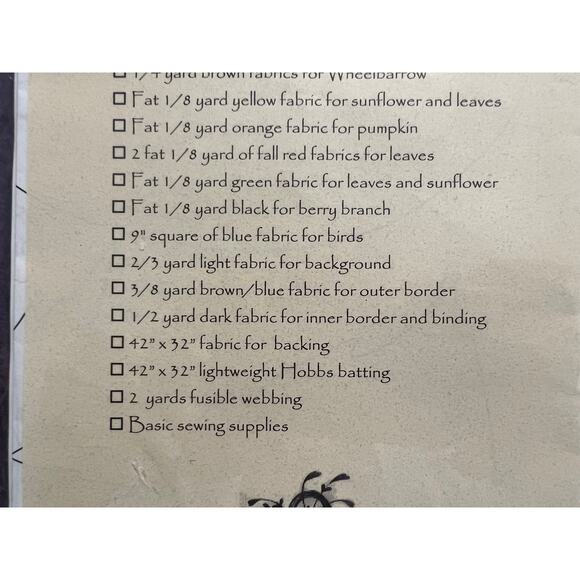 wall quilt pattern harvest pumpkin 38" x28" - Picture 5 of 6